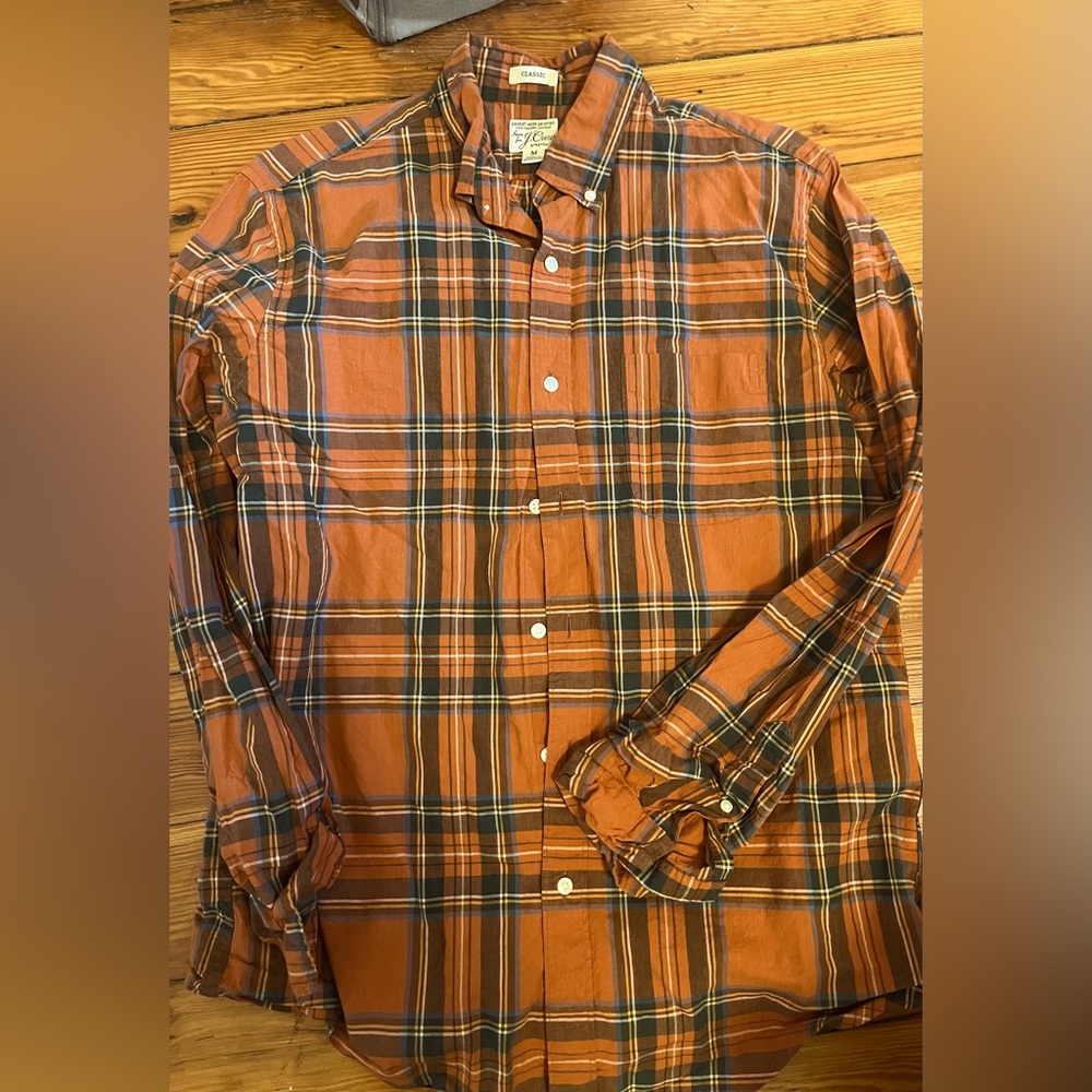 J Crew Mercantile plaid button down